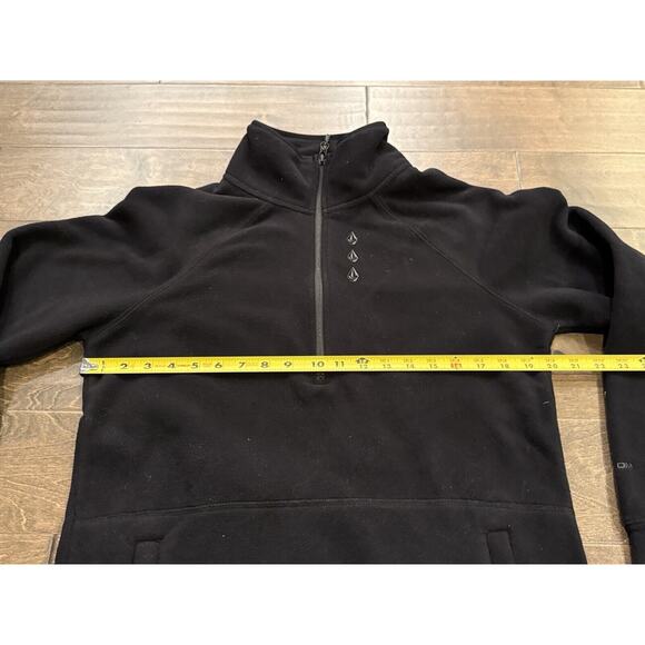 Volcom Polartec Mens Black 1/4 Zip Fleece Pullover Jacket Size S SMALL - Picture 9 of 9